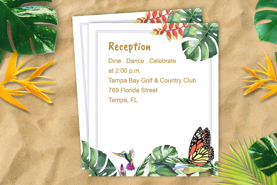 Tropical Wedding Reception DiY