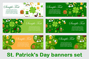 St. Patrick's Day banners set