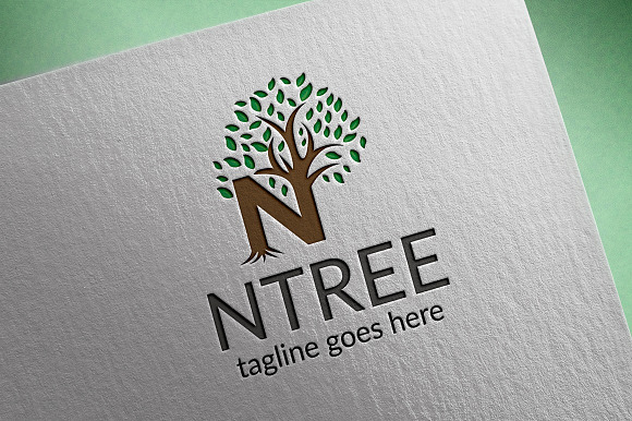 NTree (Letter N) Logo in Logo Templates - product preview 3