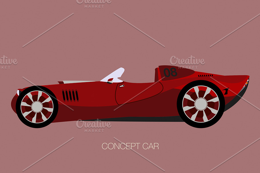 race concept car vector