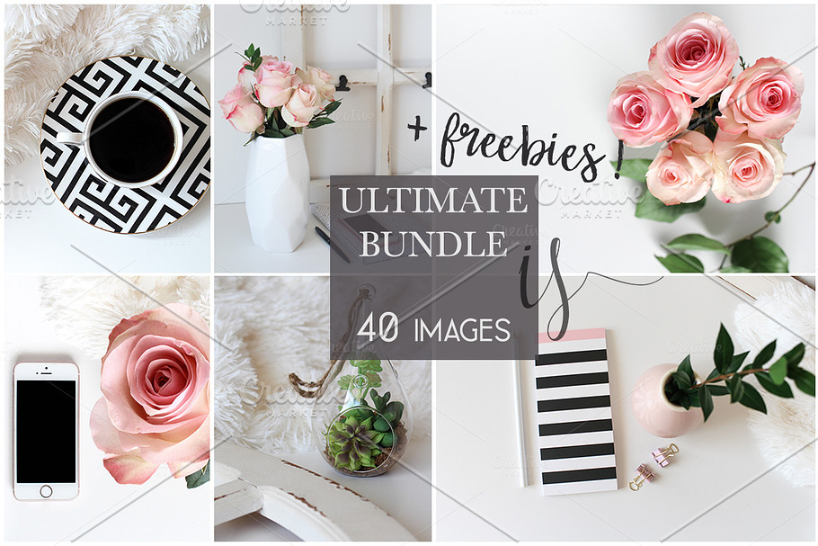 BUNDLE - STYLED PHOTOS + FREEBIES in Mobile & Web Mockups - product preview 8