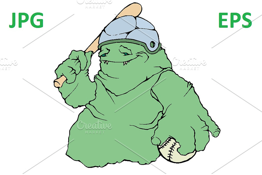 Baseball monster set in Illustrations - product preview 8