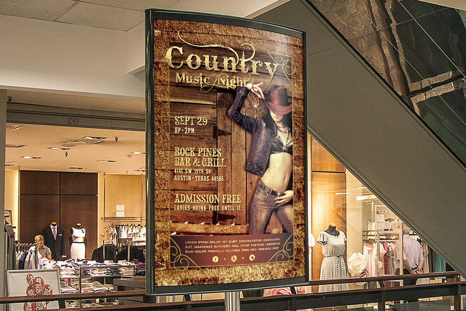 Country Music Night Poster