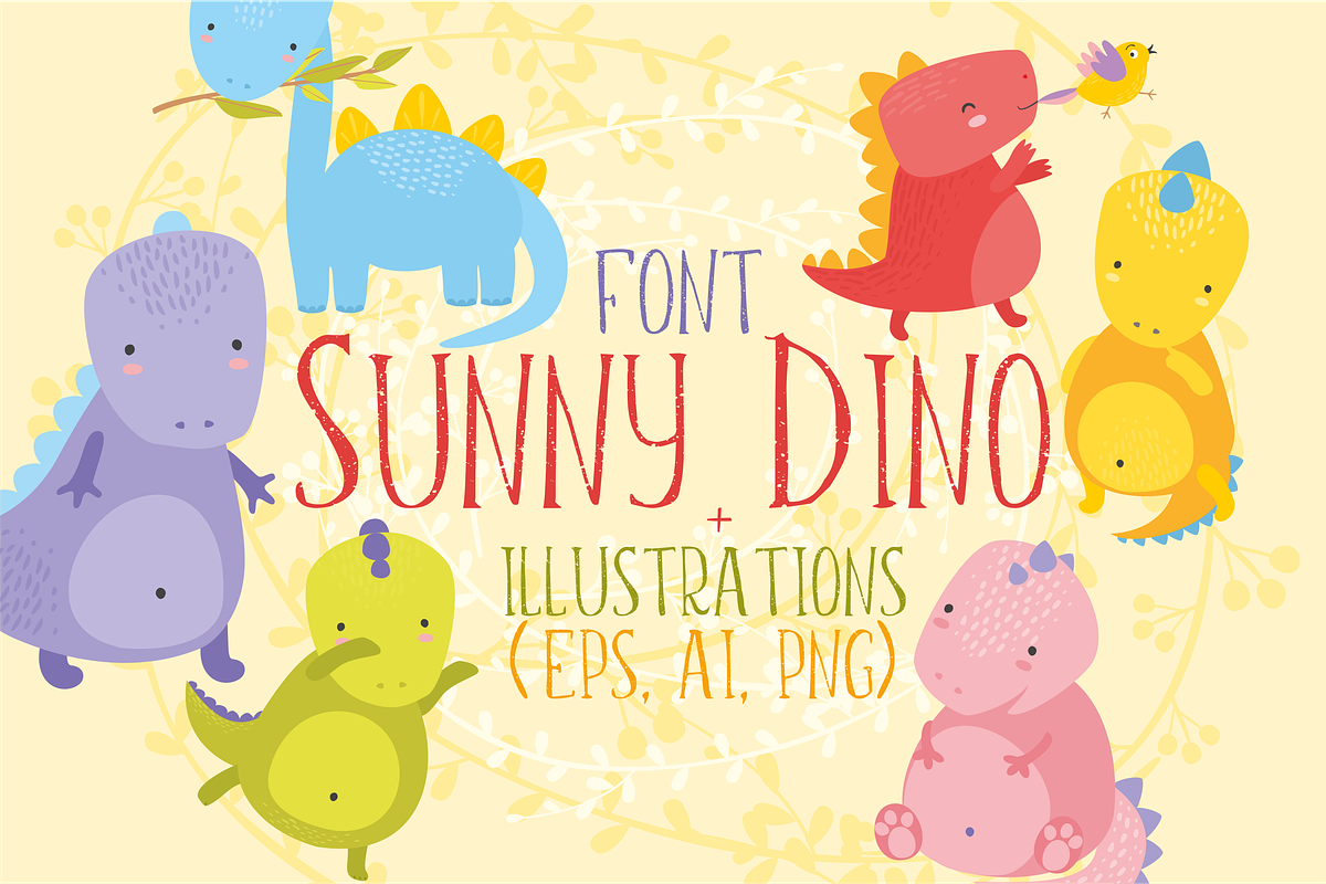 Sunny Dino/Font  in Script Fonts - product preview 8