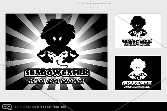 Shadow Gamer in Logo Templates - product preview 1