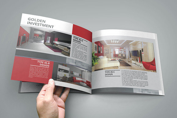 INTERIOR DESIGN • Square Brochure • in Brochure Templates - product preview 2
