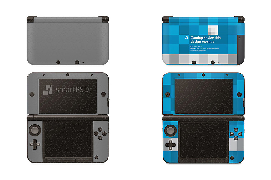 Nintendo 3DS XL Skin PSD Mockup in Product Mockups - product preview 8