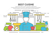 best cuisine concept illustration