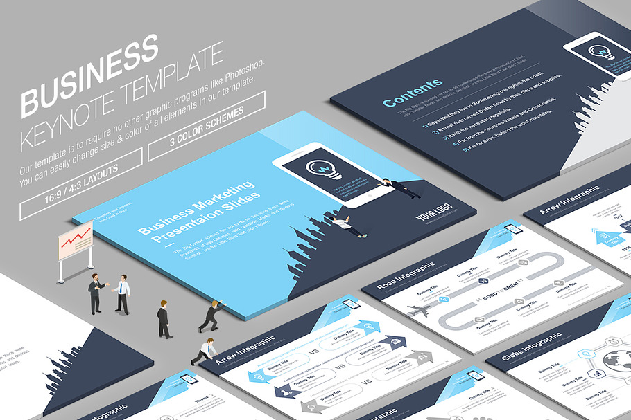 Business Keynote Template vol.12 in Keynote Templates - product preview 8