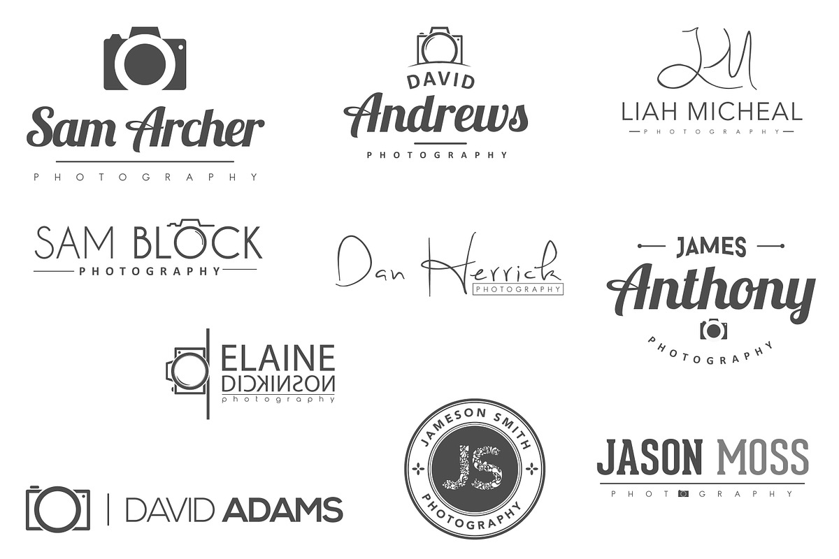 Photography Logo Bundle in Logo Templates - product preview 8