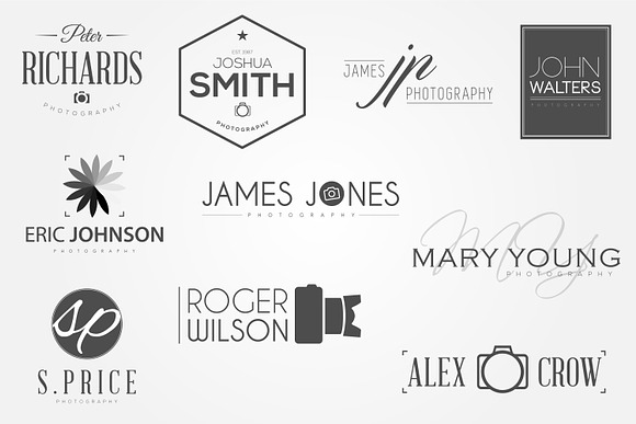 Photography Logo Bundle in Logo Templates - product preview 1