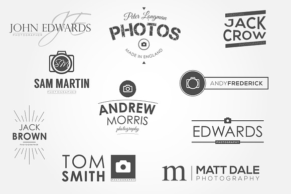 Photography Logo Bundle in Logo Templates - product preview 2