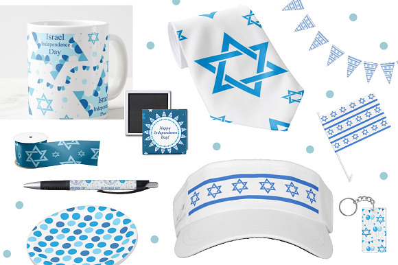 Israel Independence Day pattern set  in Patterns - product preview 1
