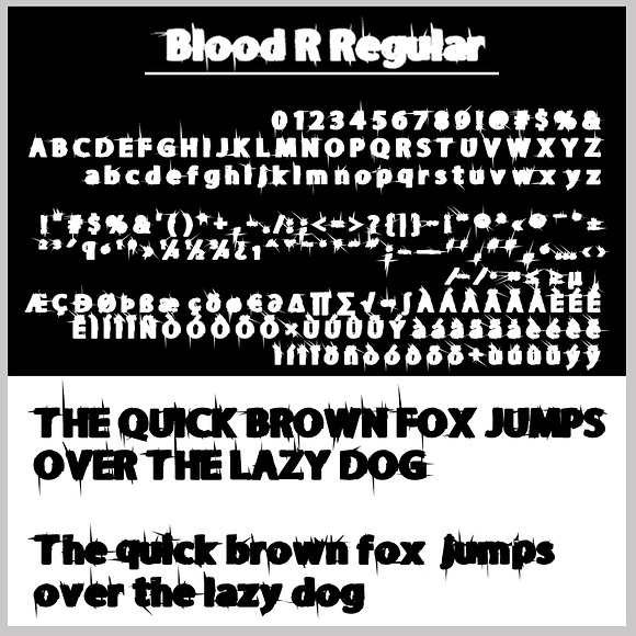 Blood R regular & Italic in Display Fonts - product preview 1