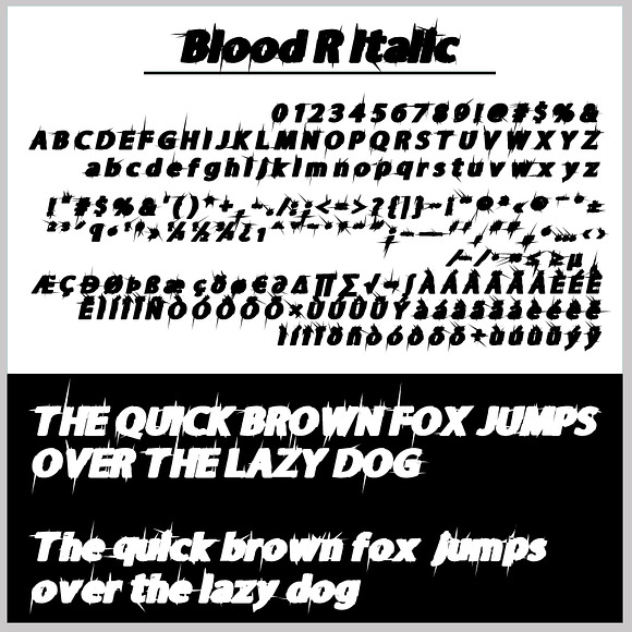 Blood R regular & Italic in Display Fonts - product preview 2