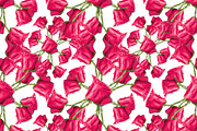Red Roses Seamless Pattern