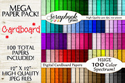 100 Colors Cardboard Texture Papers