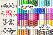 100 Colors Tiny Triangle Papers