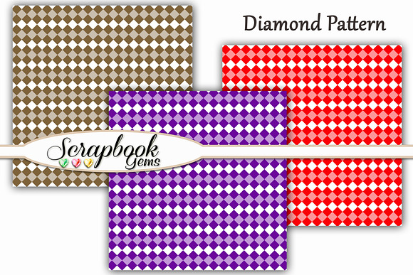 100 Colors Diamond Pattern Papers in Patterns - product preview 1