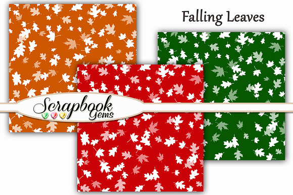 100 Colors Falling Leaves Papers in Patterns - product preview 1
