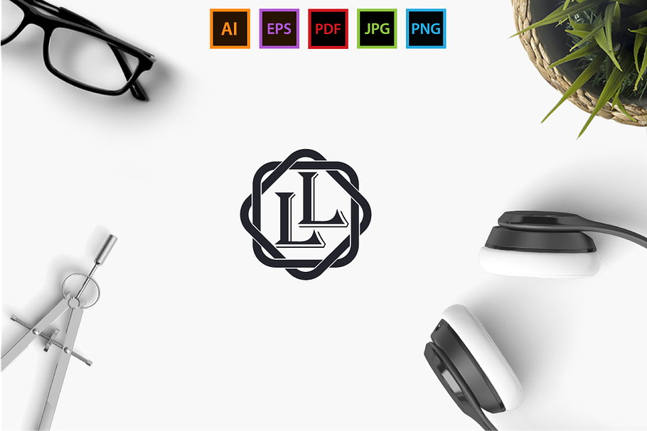 LL   in Logo Templates - product preview 8