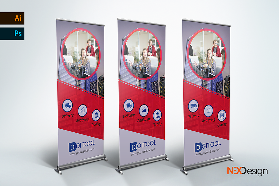 Rollup banner - nex in Presentation Templates - product preview 8