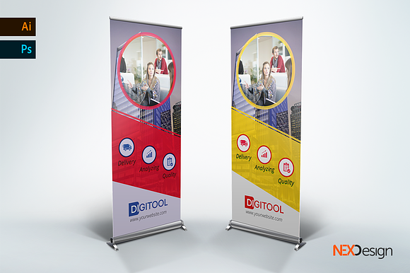 Rollup banner - nex in Presentation Templates - product preview 1