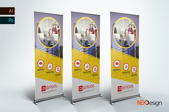 Rollup banner - nex in Presentation Templates - product preview 2