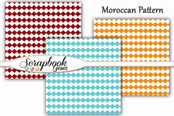 100 Colors Moroccan Pattern Papers in Patterns - product preview 1