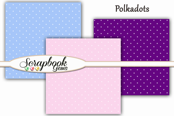 100 Colors Polka Dot Papers in Patterns - product preview 1