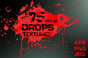 Set of 75 grunge drops textures