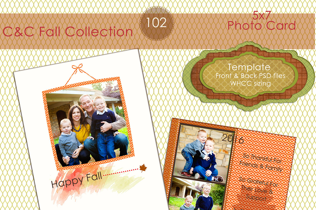 C&C Fall Photo Card Selection #102 in Card Templates - product preview 8