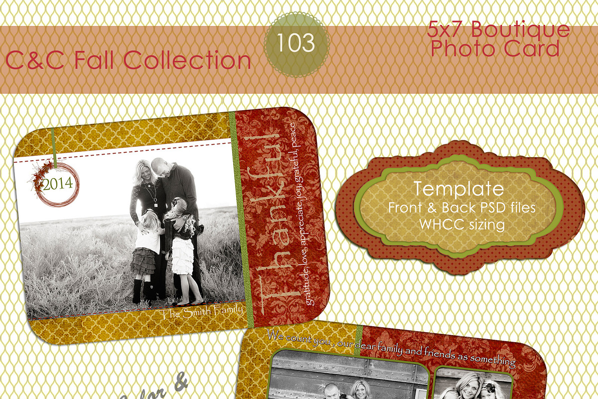 C&C Fall Photo Card Selection #103 in Card Templates - product preview 8