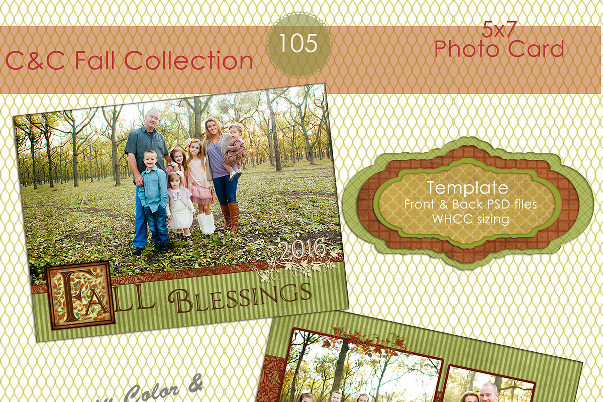 C&C Fall Photo Card Selection #105 in Card Templates - product preview 8