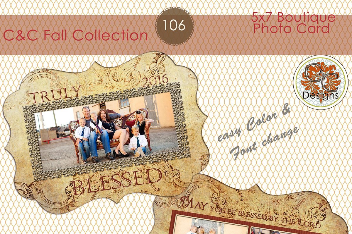 C&C Fall Photo Card Selection #106 in Card Templates - product preview 8