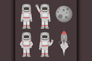Astronauts characters set