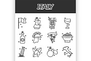 Italy icons set