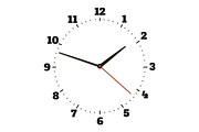 Round office clock set