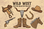 Coboy Wild West Vector Set