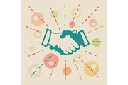 Handshake. Concept business illustration