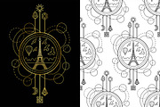 Paris Tattoo+Seamless Patterns