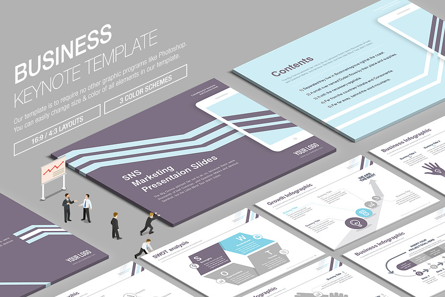 Business Keynote Template vol.13 in Keynote Templates - product preview 8
