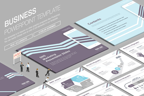 Business Powerpoint Template vol.13 in PowerPoint Templates - product preview 2