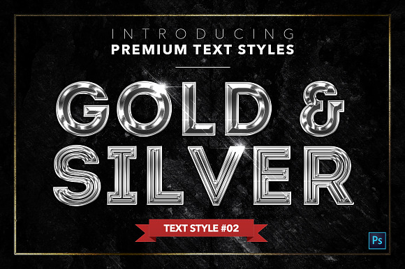 Gold & Silver #6 - 20 Text Styles in Photoshop Layer Styles - product preview 2