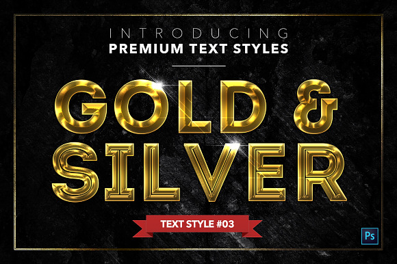 Gold & Silver #6 - 20 Text Styles in Photoshop Layer Styles - product preview 3