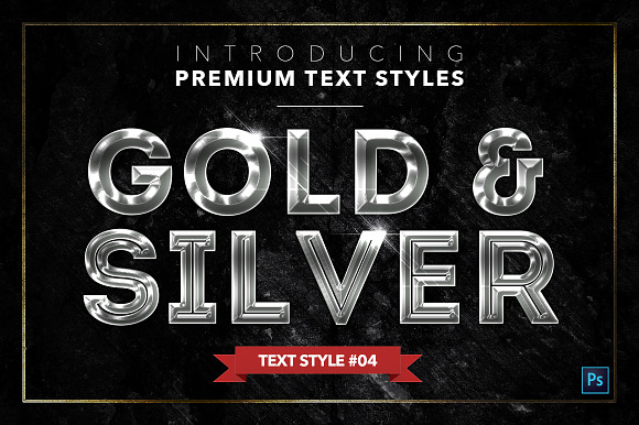 Gold & Silver #6 - 20 Text Styles in Photoshop Layer Styles - product preview 4