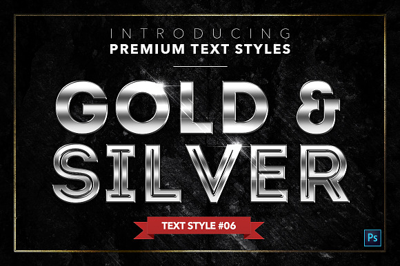Gold & Silver #6 - 20 Text Styles in Photoshop Layer Styles - product preview 6