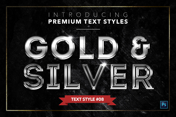 Gold & Silver #6 - 20 Text Styles in Photoshop Layer Styles - product preview 8