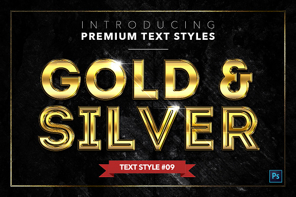 Gold & Silver #6 - 20 Text Styles in Photoshop Layer Styles - product preview 9