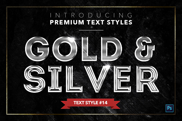 Gold & Silver #6 - 20 Text Styles in Photoshop Layer Styles - product preview 14